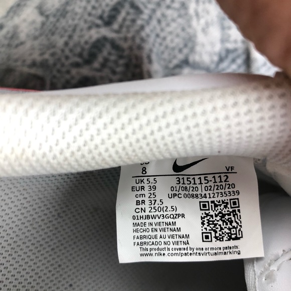 Customized Nike Air Force 1's white and pink women Size 8 Never used - Picture 12 of 15